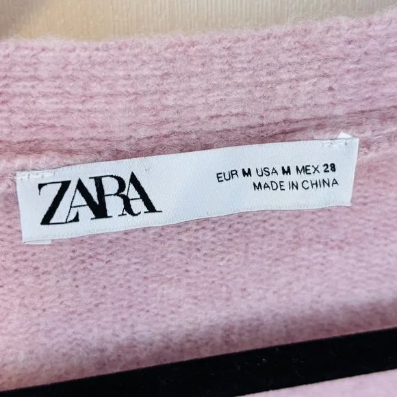 Zara Oversized Purple Ultra Soft Sweater Wool Blend Cardigan Sz Medium - Picture 11 of 11